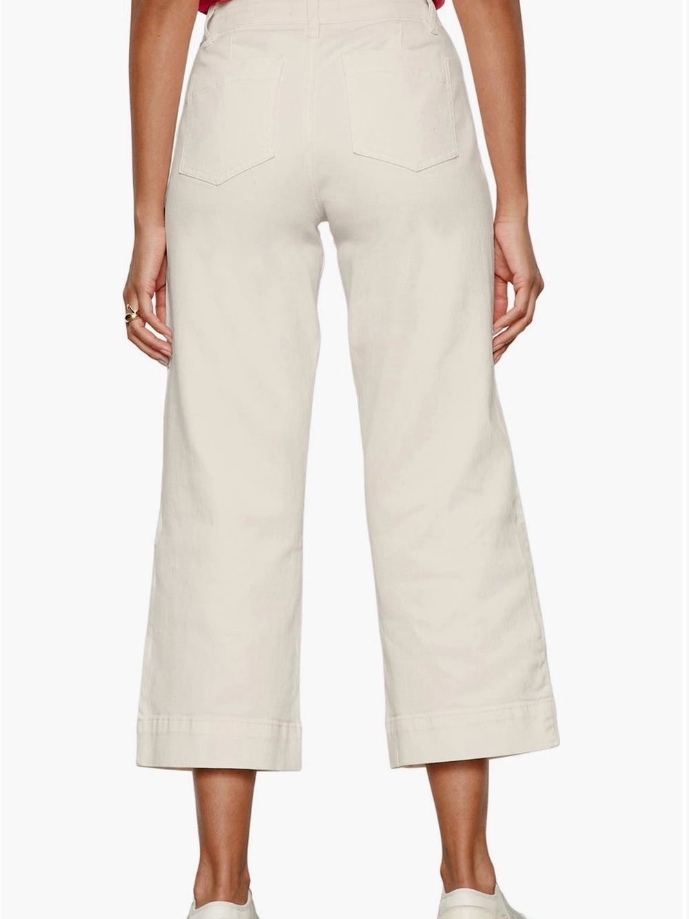 Sanctuary Cream Cropped Wide-Leg Trousers - Picture 6 of 8